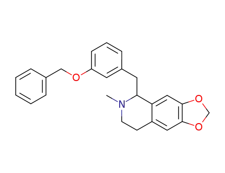 1-(3-benzyloxybenzyl)-6,7-methylenedioxy-2-methyl-1,2,3,4-tetrahydroisoquinoline