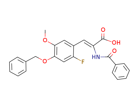 2-Propenoic acid, 2-(benzoylamino)-3-[2-fluoro-5-methoxy-4-(phenylmethoxy)phenyl]-