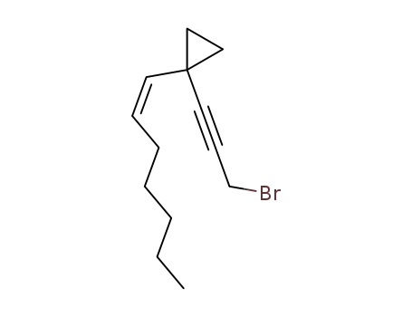 Molecular Structure of 88158-96-7 (Cyclopropane, 1-(3-bromo-1-propynyl)-1-(1-heptenyl)-, (Z)-)