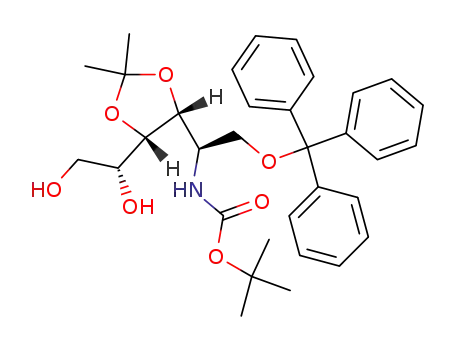 {(R)-1-[(4R,5S)-5-((R)-1,2-Dihydroxy-ethyl)-2,2-dimethyl-[1,3]dioxolan-4-yl]-2-trityloxy-ethyl}-carbamic acid tert-butyl ester