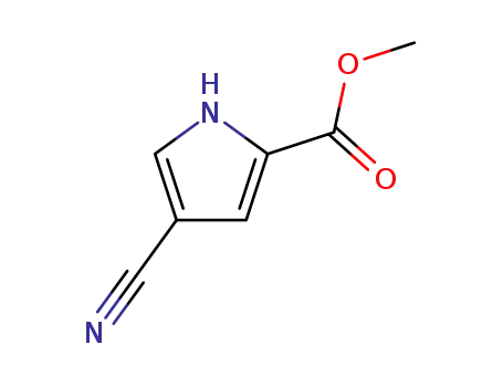 Molecular Structure of 937-18-8 (1H-Pyrrole-2-carboxylicacid,4-cyano-,methylester(9CI))