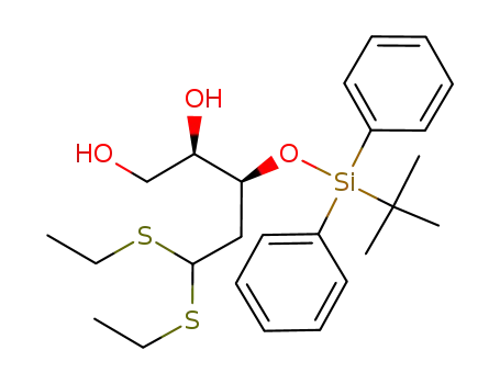 2-deoxy-3-O-<(tert-butyldiphenylsilyl)oxy>-4,5-dihydroxy-D-erythro-pentose diethyl dithioacetal
