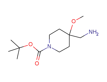 Molecular Structure of 863561-70-0 (1-BOC-4-AMINOMETHYL-4-METHOXYPIPERIDINE)