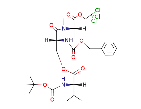 <N-<(Benzyloxy)carbonyl>-O<<(tert-butyloxy)carbonyl>-L-valyl>-D-seryl>-N-methyl-L-alanine 2,2,2-Trichloroethyl Ester