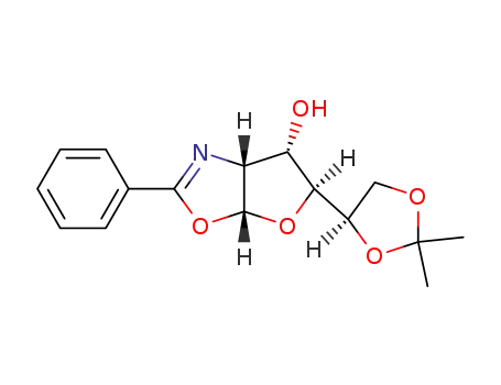 (3a<i>R</i>)-5<i>c</i>-((<i>R</i>)-2,2-dimethyl-[1,3]dioxolan-4-yl)-2-phenyl-(3a<i>r</i>,6a<i>c</i>)-3a,5,6,6a-tetrahydro-furo[3,2-<i>d</i>]oxazol-6<i>t</i>-ol