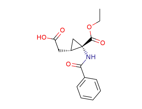 ethyl 2-(carboxymethyl)-1-benzamidocyclopropane-1-carboxylate