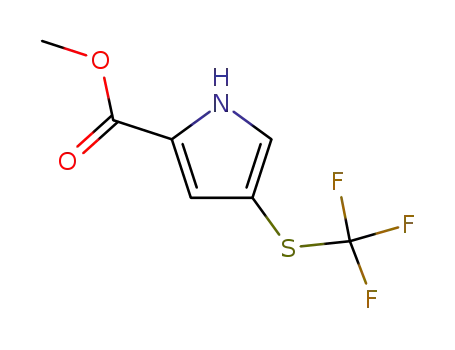 Molecular Structure of 62541-34-8 (1H-Pyrrole-2-carboxylic acid, 4-[(trifluoromethyl)thio]-, methyl ester)