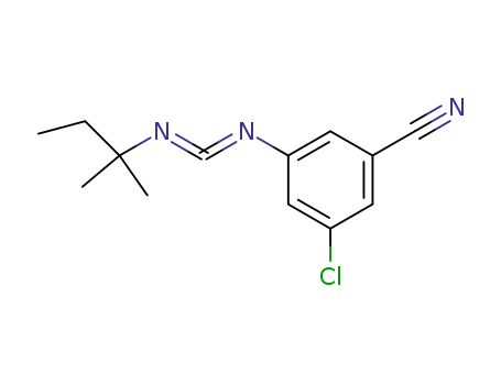 Molecular Structure of 150596-95-5 (N-(3-Chloro-5-cyanophenyl)-N'-tert-pentylcarbodiimide)