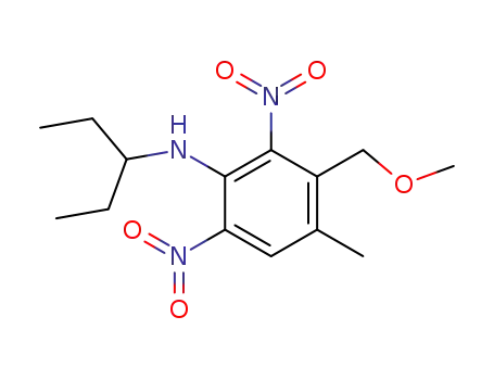 Molecular Structure of 64122-74-3 (Benzenamine, N-(1-ethylpropyl)-3-(methoxymethyl)-4-methyl-2,6-dinitro-)