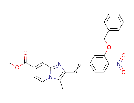 Imidazo[1,2-a]pyridine-7-carboxylic acid,
3-methyl-2-[2-[4-nitro-3-(phenylmethoxy)phenyl]ethenyl]-, methyl ester