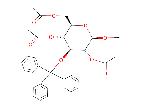 2,4,6-Tri-O-acetyl-3-O-trityl-β-methyl-D-glucopyranoside