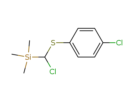 Molecular Structure of 103559-17-7 (Silane, [chloro[(4-chlorophenyl)thio]methyl]trimethyl-)