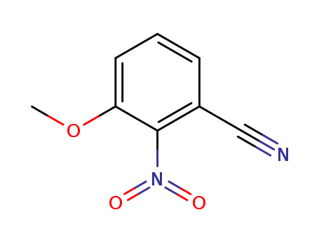 Molecular Structure of 142596-50-7 (3-Methoxy-2-Nitro Benzonitrile)