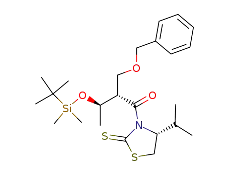 (4R)-3-<(2S,3R)-3-<(tert-Butyldimethylsilyl)oxy>-2-<(benzyloxy)methyl>butanoyl>-4-isopropyl-1,3-thiazolidine-2-thione