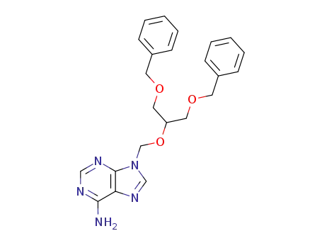 Molecular Structure of 74554-15-7 (9H-Purin-6-amine,
9-[[2-(phenylmethoxy)-1-[(phenylmethoxy)methyl]ethoxy]methyl]-)