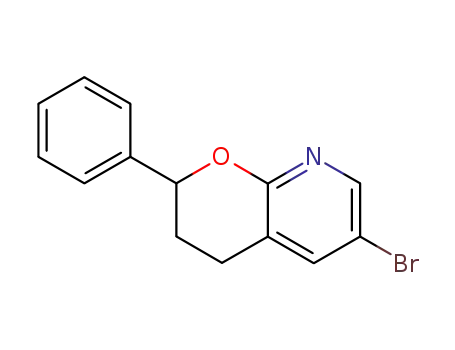 Molecular Structure of 102830-63-7 (6-bromo-2-phenyl-3,4-dihydro-2H-pyrano[2,3-b]pyridine)