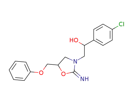 1-(4-Chloro-phenyl)-2-(2-imino-5-phenoxymethyl-oxazolidin-3-yl)-ethanol