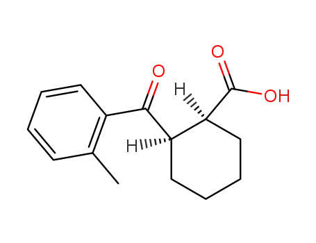 Molecular Structure of 733742-59-1 (CIS-2-(2-METHYLBENZOYL)CYCLOHEXANE-1-CARBOXYLIC ACID)