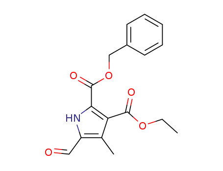 benzyl 3-(ethoxycarbonyl)-4-methyl-5-formyl-2-pyrrolecarboxylate