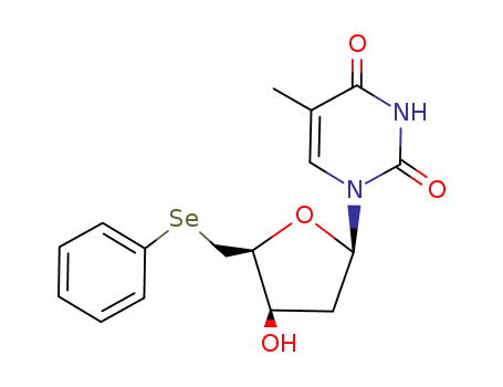 1-<2,5-dideoxy-5-(phenylseleno)-β-D-threo-pentofuranosyl>thymine