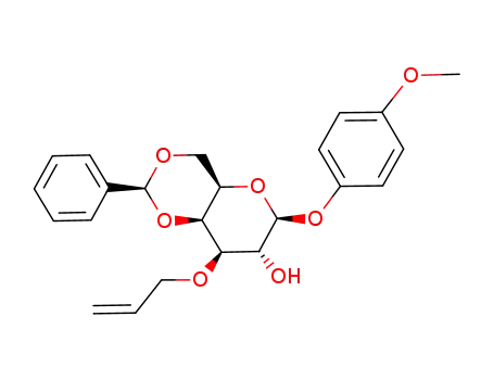 Molecular Structure of 400091-05-6 (4-METHOXYPHENYL 3-O-ALLYL-4,6-O-BENZYLIDENE-BETA-D-GALACTOPYRANOSIDE)