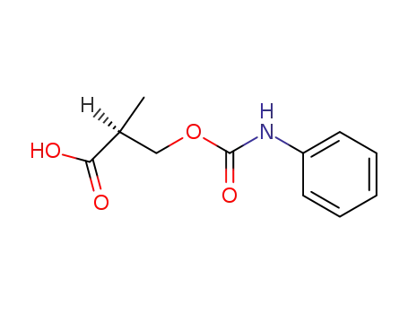 Molecular Structure of 59965-08-1 (Propanoic acid, 2-methyl-3-[[(phenylamino)carbonyl]oxy]-, (S)-)