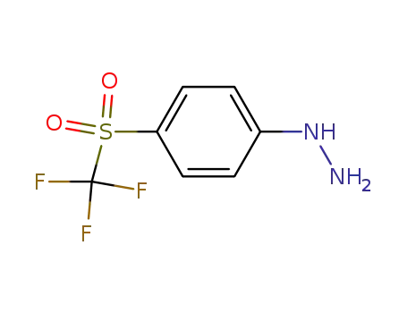 Molecular Structure of 4837-29-0 (Hydrazine, [4-[(trifluoromethyl)sulfonyl]phenyl]-)