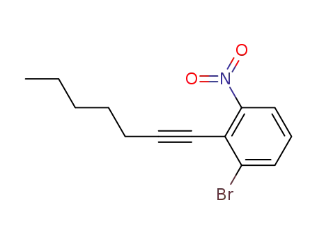 1-(2-bromo-6-nitrophenyl)heptyne