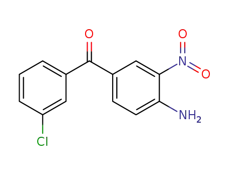 Molecular Structure of 66938-61-2 ((4-AMINO-3-NITRO-PHENYL)-(3-CHLORO-PHENYL)-METHANONE)