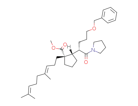Methyl <1α,1(E),2α(S<sup>*</sup>)>-(+/-)-1-(4,8-Dimethyl-3,7-nonadienyl)-2-<4-(phenylmethoxy)-1-(1-pyrrolidinylcarbonyl)butyl>cyclopentanecarboxylate