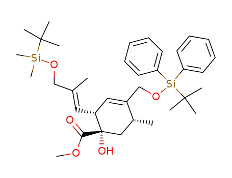 methyl (1S,2S,5R)-4-<<(tert-butyldiphenylsilyl)oxy>methyl>-1-hydroxy-5-methyl-2-<2'-methyl-3'-<(tert-butyldimethylsilyl)oxy>-1'(E)-propen-1'-yl>3-cyclohexene-1-carboxylate