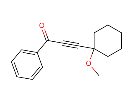 Molecular Structure of 84022-44-6 (2-Propyn-1-one, 3-(1-methoxycyclohexyl)-1-phenyl-)