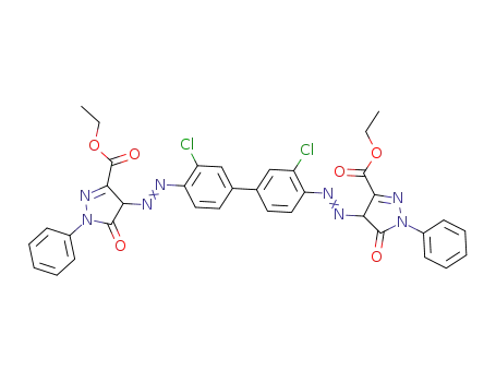 1H-Pyrazole-3-carboxylicacid,4,4'-[(3,3'-dichloro[1,1'-biphenyl]-4,4'-diyl)bis(2,1-diazenediyl)]bis[4,5-dihydro-5-oxo-1-phenyl-,3,3'-diethyl ester