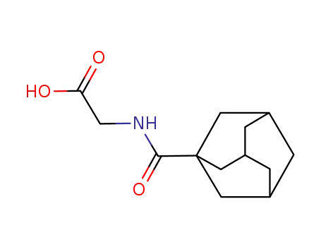 Molecular Structure of 21241-41-8 ((ADAMANTANE-1-CARBONYL)-AMINO]-ACETIC ACID)
