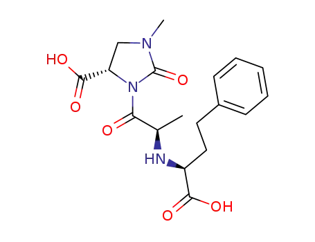(4S)-3-<(2R)-2-<N-((1S)-1-carboxy-3-phenylpropyl)amino>propionyl>-1-methyl-2-oxoimidazolidine-4-carboxylic acid