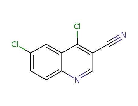 Molecular Structure of 936498-04-3 (3-Quinolinecarbonitrile, 4,6-dichloro-)