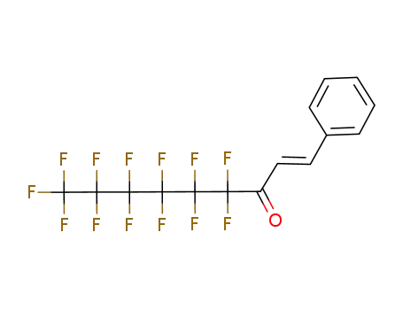 Molecular Structure of 89176-08-9 (1-Nonen-3-one, 4,4,5,5,6,6,7,7,8,8,9,9,9-tridecafluoro-1-phenyl-, (E)-)