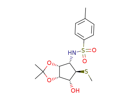 N-((3aR,4S,5R,6R,6aS)-6-Hydroxy-2,2-dimethyl-5-methylsulfanyl-tetrahydro-cyclopenta[1,3]dioxol-4-yl)-4-methyl-benzenesulfonamide