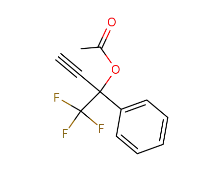 Molecular Structure of 142034-44-4 (Benzenemethanol, a-ethynyl-a-(trifluoromethyl)-, acetate, (S)-)
