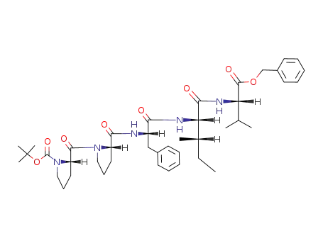 N-(t-butoxycarbonyl)prolylprolylphenylalanylisoleucylvaline benzyl ester