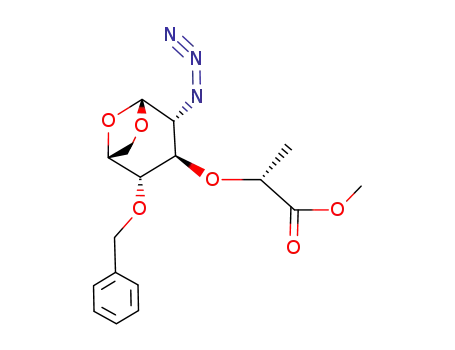1,6-Anhydro-2-azido-4-O-benzyl-2-desoxy-3-O-<(1R)-1-(methoxycarbonyl)ethyl>-β-D-glucopyranose