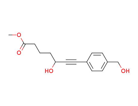 methyl 5-hydroxy-7-<4-(1-hydroxymethyl)phenyl>hept-6-ynoate