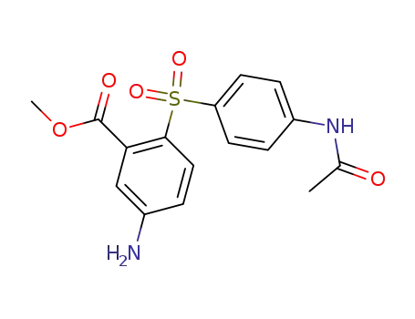 Benzoic acid, 2-[[4-(acetylamino)phenyl]sulfonyl]-5-amino-, methyl ester