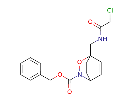 2-Oxa-3-azabicyclo[2.2.2]oct-5-ene-3-carboxylic acid,
1-[[(chloroacetyl)amino]methyl]-, phenylmethyl ester