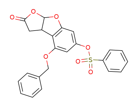 Benzenesulfonic acid 4-benzyloxy-2-oxo-2,3,3a,8a-tetrahydro-benzo[b]furo[3,2-d]furan-6-yl ester
