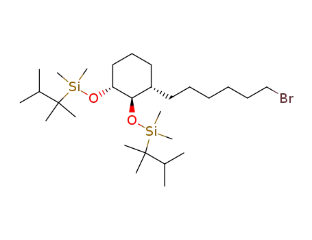 Molecular Structure of 114423-62-0 (trans,trans-3-(6'-bromohexyl)-1,2-bis<(dimethylthexylsilyl)oxy>cyclohexane)