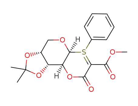 (3aR,5aS,9aS,9bR)-2,2-Dimethyl-8-oxo-6-phenyl-3a,4,5a,8,9a,9b-hexahydro-1,3,5,9-tetraoxa-6λ<sup>4</sup>-thia-cyclopenta[a]naphthalene-7-carboxylic acid methyl ester