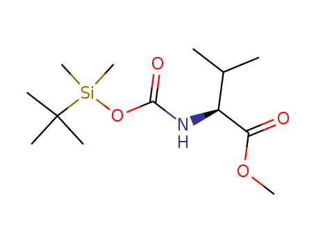 Molecular Structure of 101817-56-5 (L-Valine, N-[[[(1,1-dimethylethyl)dimethylsilyl]oxy]carbonyl]-, methyl ester)