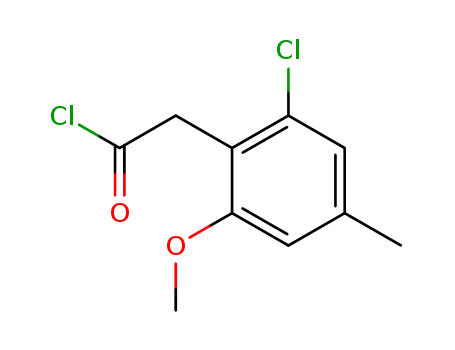 Molecular Structure of 1210776-68-3 (2-chloro-4-methyl-6-methoxy-phenylacetyl chloride)