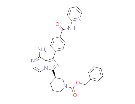 benzyl (3R)-3-(8-amino-1-(4-[(pyridin-2-yl)carbamoyl]phenyl)imidazo[1,5-a]pyrazin-3-yl)piperidine-1-carboxylate